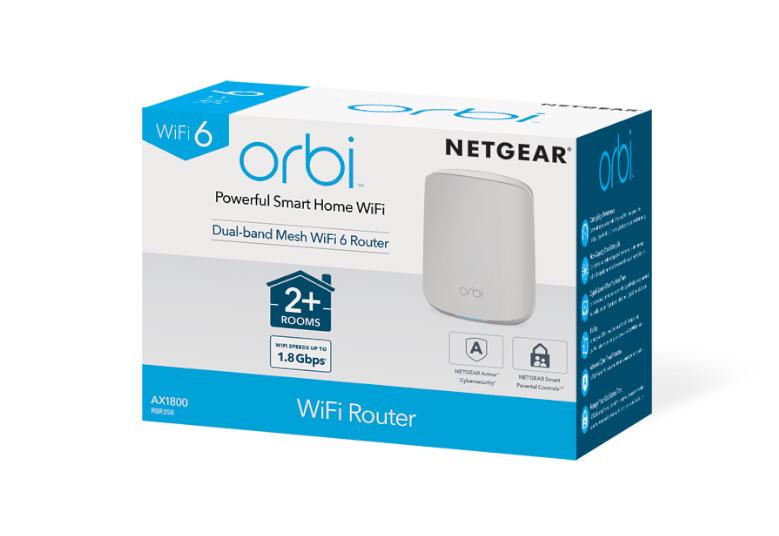 Netgear Orbi WiFi 6 router plus 2 mesh extenders